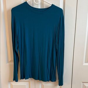 Cuddl Duds Teal Long Sleeve Top